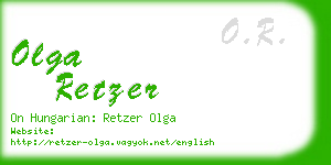 olga retzer business card